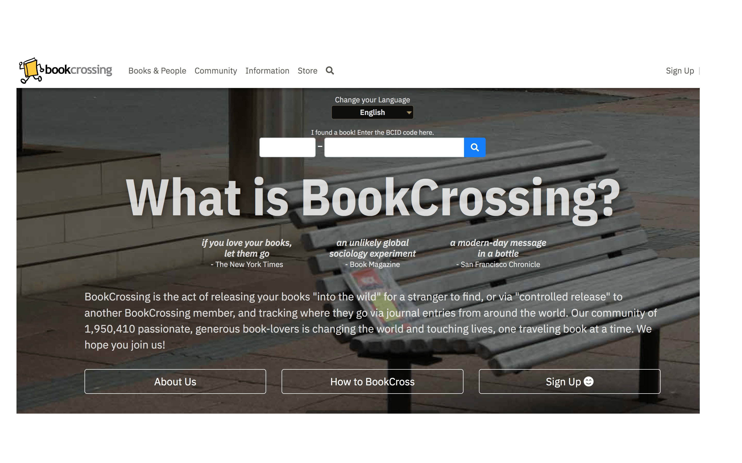 Book Crossing Recreational Reading