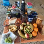 Breakfast in a cave in Namibia